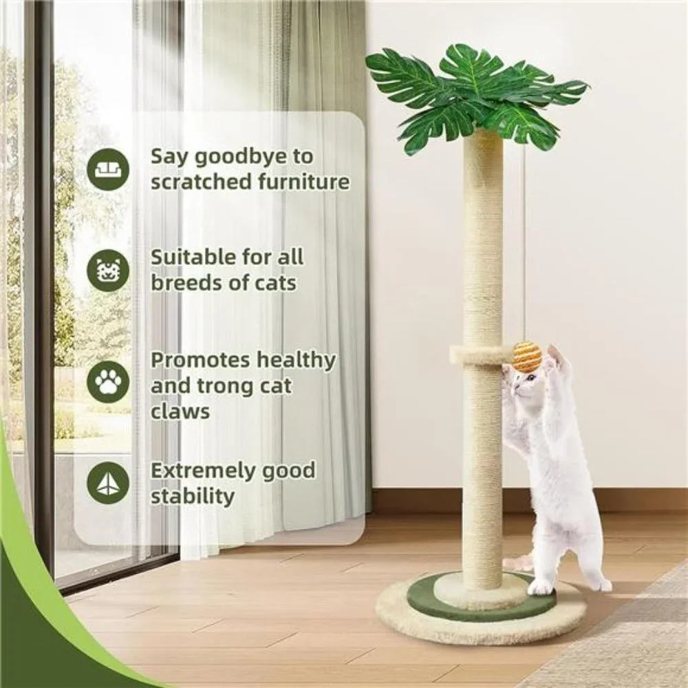Cat Scratching Post, Stable Cat Scratch with Hanging Ball, 36''